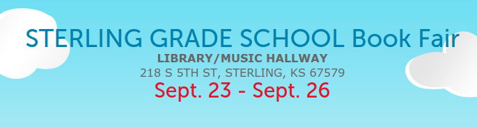 Sterling Grade School Book Fair banner